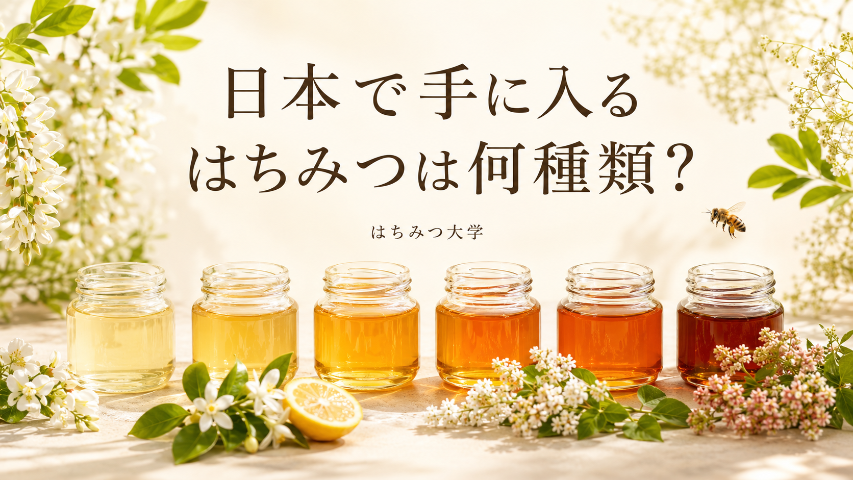 日本で手に入るはちみつは何種類あるのか？ - はちみつ大学はちみつ大学